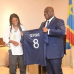 Kinshasa : Au Président Tshisekedi, la footballeuse franco-congolaise Geyoro dit vouloir aider la RDC à développer son football féminin