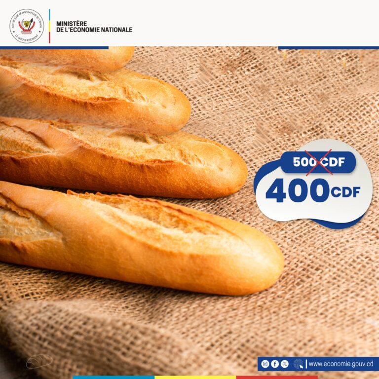 Marché : les prix du pain en baisse à Kinshasa ( Ministère de l’économie)