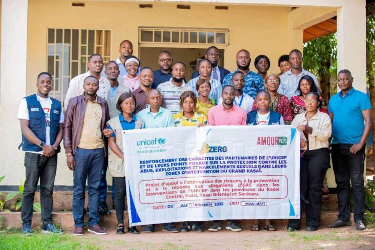 Kasaï Oriental : les partenaires de l’UNICEF formés sur la protection contre l’exploitation et les abus sexuels à Mbujimayi