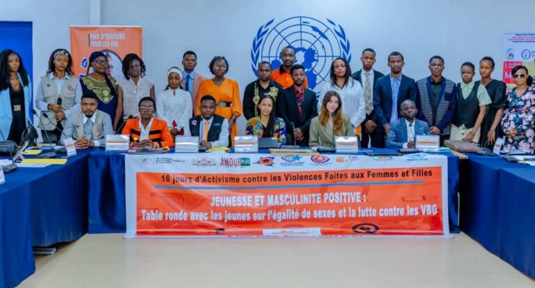 Jeunesse et Masculinité positive : une table ronde pour l’égalité des sexes et la lutte contre les VBG tenue à Kinshasa