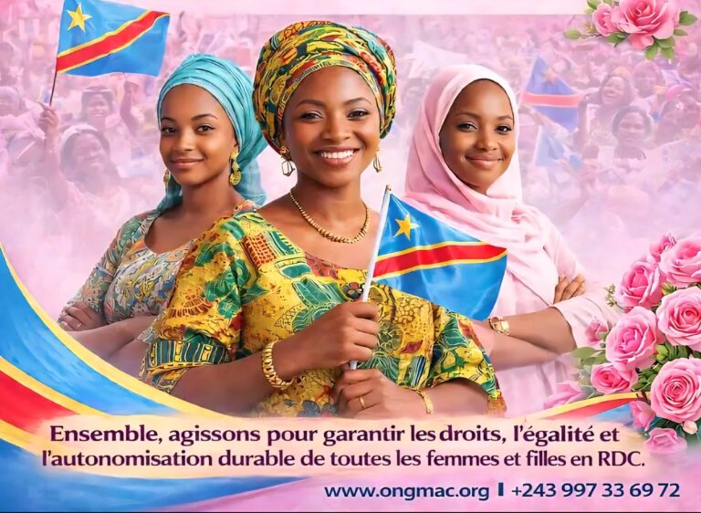Kasaï-Central / mois de mars : l ́ONG MAC lance une série des campagnes de sensibilisation sur les droits, la dignité, l’autonomisation et le leadership des femmes