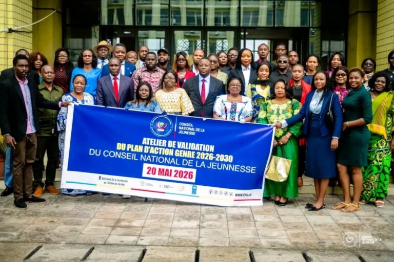 Kinshasa : Le Conseil National de la Jeunesse lance les travaux de validation du Plan d’Action Genre 2026-2030